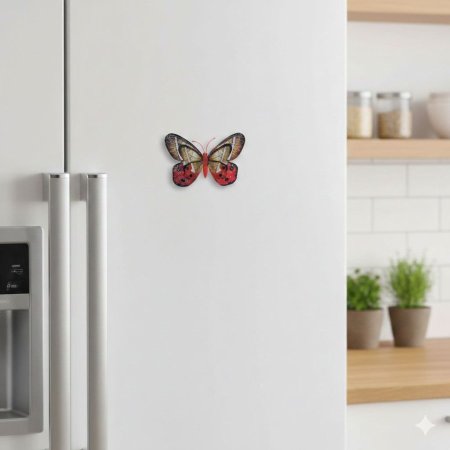 فراشة مع مغناطيس لتزيين الثلاجة